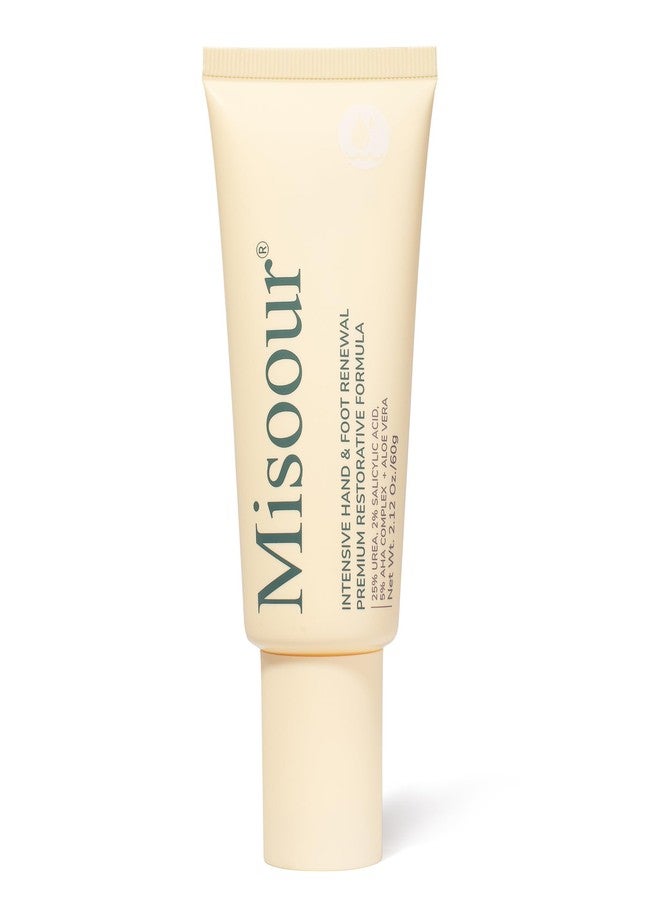 Misoour 25% Urea Cream with 2% Salicylic Acid & 5% AHA + Aloe Vera, Moisturizer for Dry, Rough Skin, Helps Soften Cracked Heels, Elbows, Hands, Non-Greasy Formula (2.12 oz Tube) - Image 1